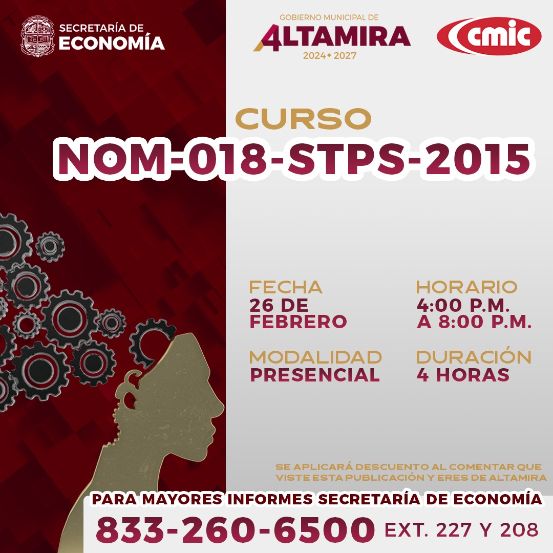 CURSO NOM NOM-018-STPS-2015